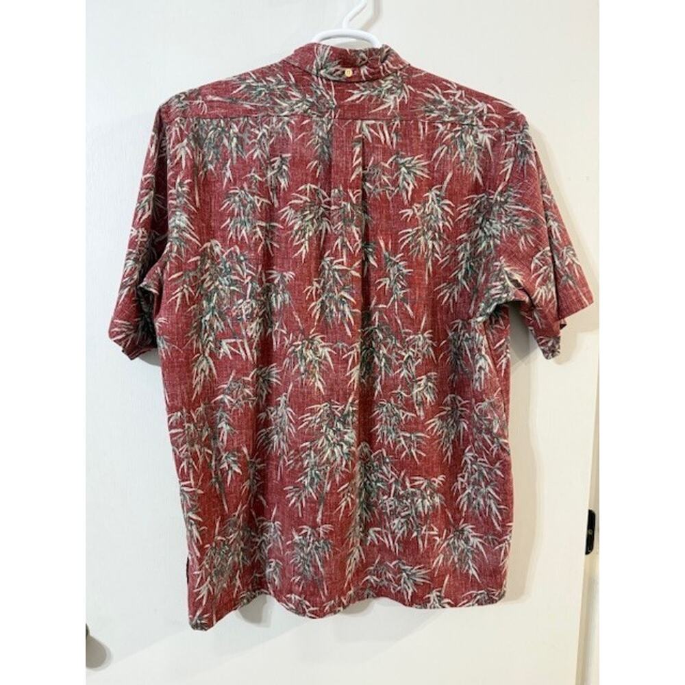 Reyn Spooner Alfred Shakeen Reverse Bamboo Print Hawaiian Shirt - Size Large - Picture 2 of 12